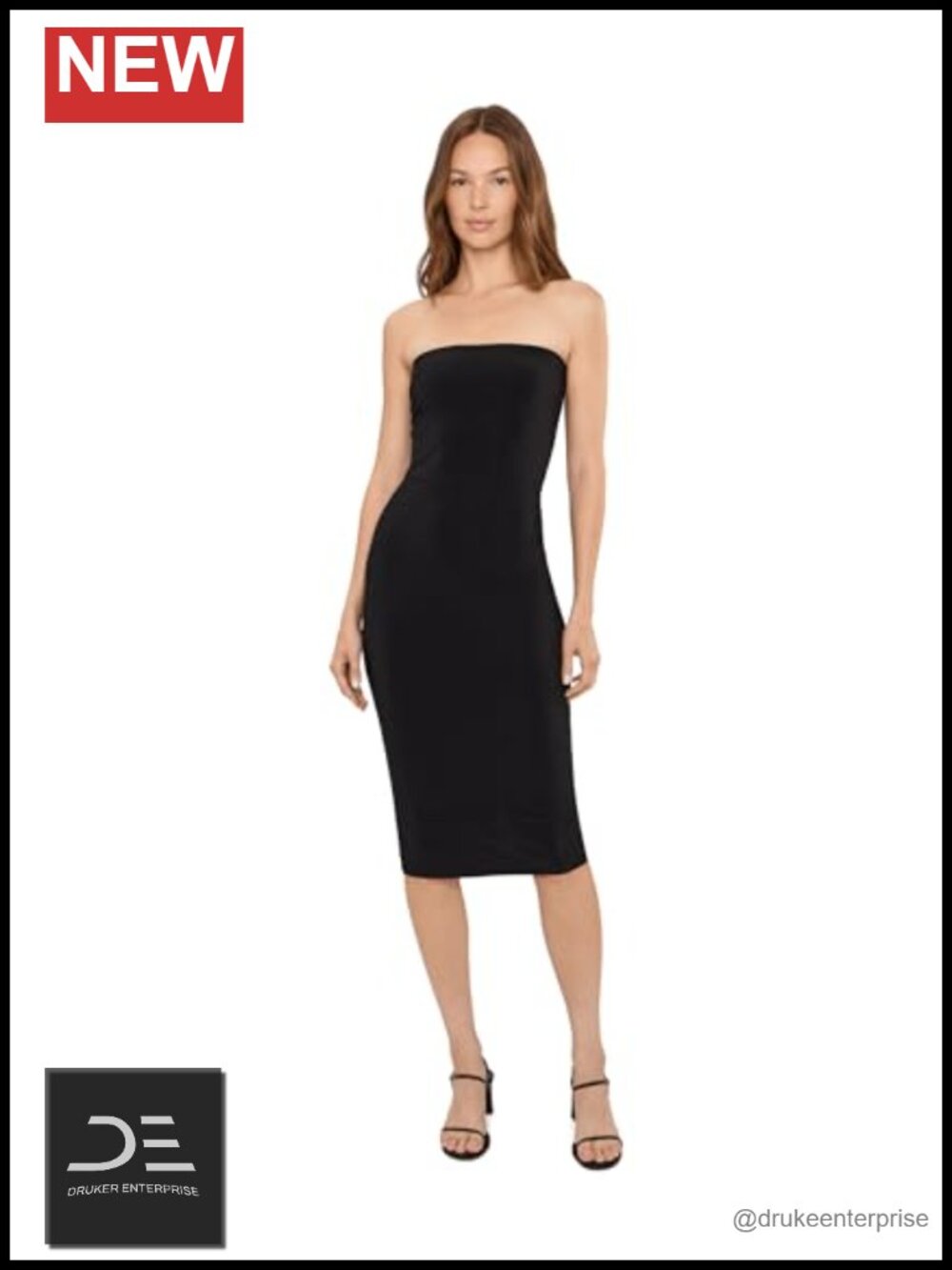 Strapless Bodycon Knee Length Off Shoulder Backless Pull On Dress
